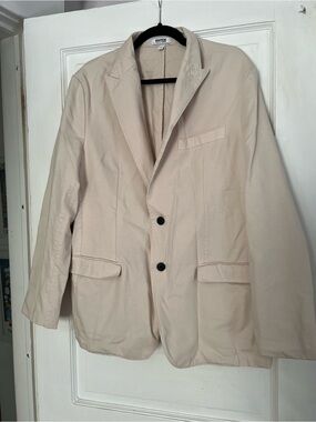 Express Men's Light Beige Single-Breasted Blazer